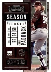 2020 Panini Contenders Base Set Chris Paddack #8 card
