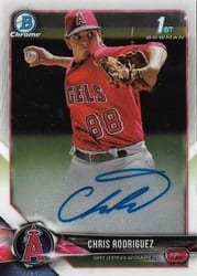 2018 Bowman Chrome Prospect Autographs Chris Rodriguez #CPA-CR card