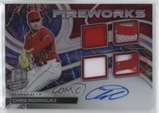 2022 Panini Chronicles Spectra Fireworks Fabric Signatures Chris Rodriguez #FFS-CR card