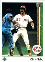 1989 Upper Deck Base Set Chris Sabo #180 card