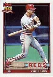 1991 Topps Base Set Chris Sabo #45 card