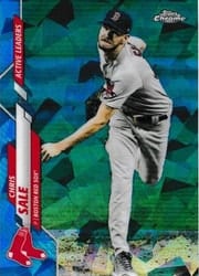 2020 Topps Chrome Update Sapphire Edition Base Set Chris Sale #U-295 card