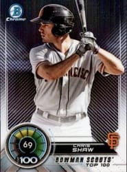 2018 Bowman Scouts Top 100 Chris Shaw #BTP-69 card