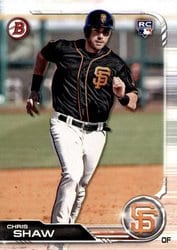 2019 Bowman Base Set Chris Shaw #42 card