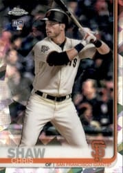 2019 Topps Chrome Sapphire Edition Base Set Chris Shaw #611 card