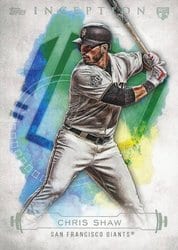 2019 Topps Inception Base Set Chris Shaw #30 card