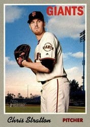 2019 Topps Heritage Base Set Chris Stratton #13 card
