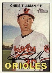 2016 Topps Heritage Base Set Chris Tillman #557 card