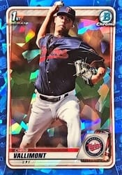2020 Bowman Sapphire Edition Base Set Chris Vallimont #BCP-78 card