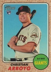 2017 Topps Heritage Base Set Christian Arroyo #508 card