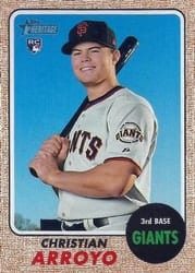 2017 Topps Heritage Base Set Christian Arroyo #508b card