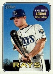 2018 Topps Heritage Base Set Christian Arroyo #450 card