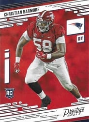 2021 Panini Prestige Base Set Christian Barmore #251 card