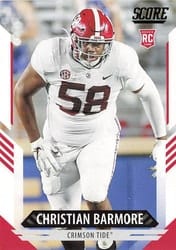 2021 Score Base Set Christian Barmore #349 card
