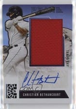2022 Panini Capstone Peak Material Signatures Christian Bethancourt #PMS-CB card