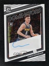 2022-23 Donruss Optic Rookie Dominators Signatures Christian Braun #RDS-CHB card