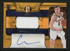 2022-23 Panini Chronicles Gold Standard Rookie Jersey Autographs Christian Braun #GSJ-CBD card