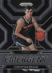 2022-23 Panini Prizm Emergent Christian Braun #21 card