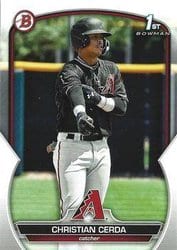 2023 Bowman Prospects Christian Cerda #BP-56 card