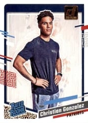 2023 Donruss Rated Rookie Portrait Christian Gonzalez #46 card