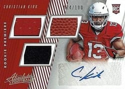 2018 Panini Absolute Base Set Christian Kirk #163 card