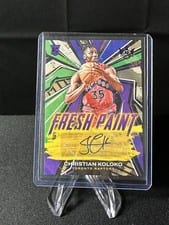 2022 Panini Court Kings Fresh Paint Autographs Christian Koloko #FP-CKT card