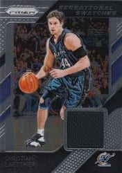 2018-19 Panini Prizm Sensational Swatches Christian Laettner #80 card