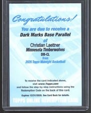 2025-26 Topps Midnight Dark Marks Signatures Christian Laettner #DM-CL card