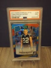 2017 Panini Donruss Optic Christian McCaffrey Red, Yellow #168 card