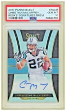 2017 Panini Select Rookie Signatures Prizm Christian McCaffrey #RS-CM card