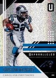 2018 Panini Unparalleled Base Set Christian McCaffrey #27 card