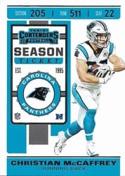 2019 Panini Contenders Base Set Christian McCaffrey #76 card