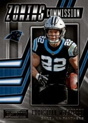 2019 Panini Playbook Zoning Commission Christian McCaffrey #18 card