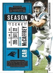 2020 Panini Contenders Base Set Christian McCaffrey #88 card