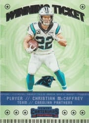 2020 Panini Contenders Winning Ticket Christian McCaffrey #WT7 card