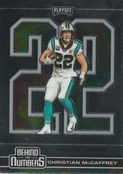 2020 Panini Playoff Behind the Numbers Christian McCaffrey #BTN-23 card