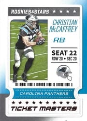 2020 Panini Rookies & Stars Ticket Masters Christian McCaffrey #16 card
