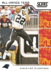 2020 Score All Hands Team Christian McCaffrey #AHT-CM card