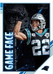 2020 Score Game Face Christian McCaffrey #GF-CM card