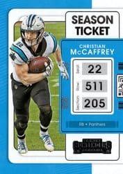 2021 Panini Contenders Base Set Christian McCaffrey #15 card