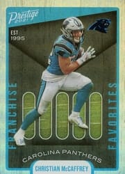 2021 Panini Prestige Franchise Favorites Christian McCaffrey #FF-11 card