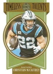 2022 Panini Legacy Timeless Talents Christian McCaffrey #TT-5 card