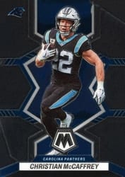 2022 Panini Mosaic Base Set Christian McCaffrey #28 card