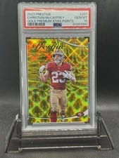 2023 Panini Prestige Christian McCaffrey Premium Gold #257 card