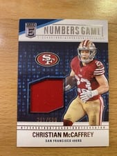 2024 Donruss Elite Numbers Game Jerseys Christian McCaffrey #NG-CMC card