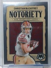 2024 Panini Mosaic Notoriety Christian McCaffrey #9 card