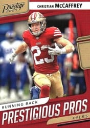 2024 Panini Prestige Prestigious Pros Christian McCaffrey #PP-CMY card