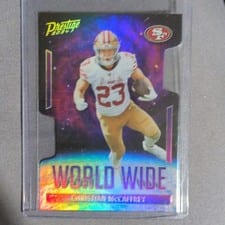 2024 Panini Prestige World Wide Christian McCaffrey #WW-CMY card