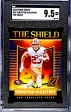 2024 Panini Zenith The Shield Christian McCaffrey #22 card