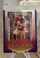 2024 Score League Leaders Christian McCaffrey #LL-CMY card